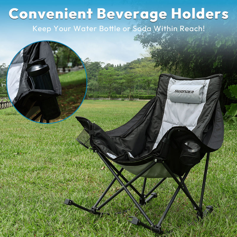 Swonder Oversized Rocking Camping Chair