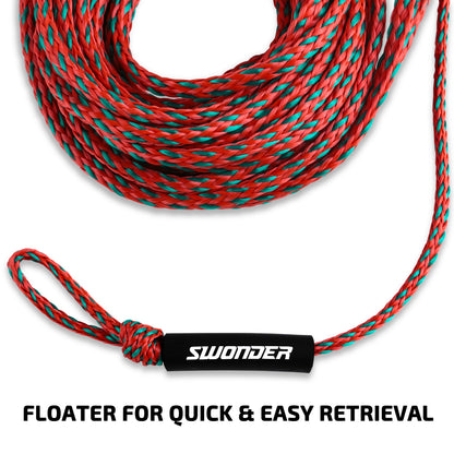 Swonder 60ft 2-Section Tow Ropes for 4 Rider Tubing