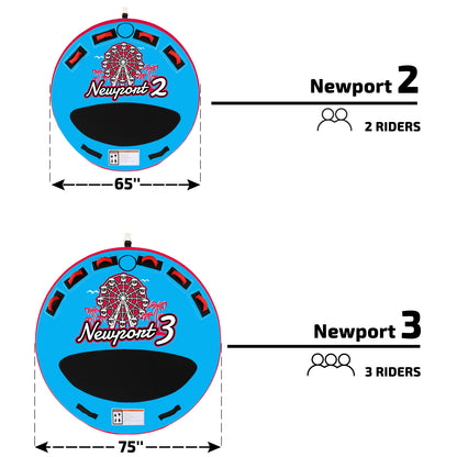 Swonder Newport3 Towable Tube for Boating, 1-3 Rider