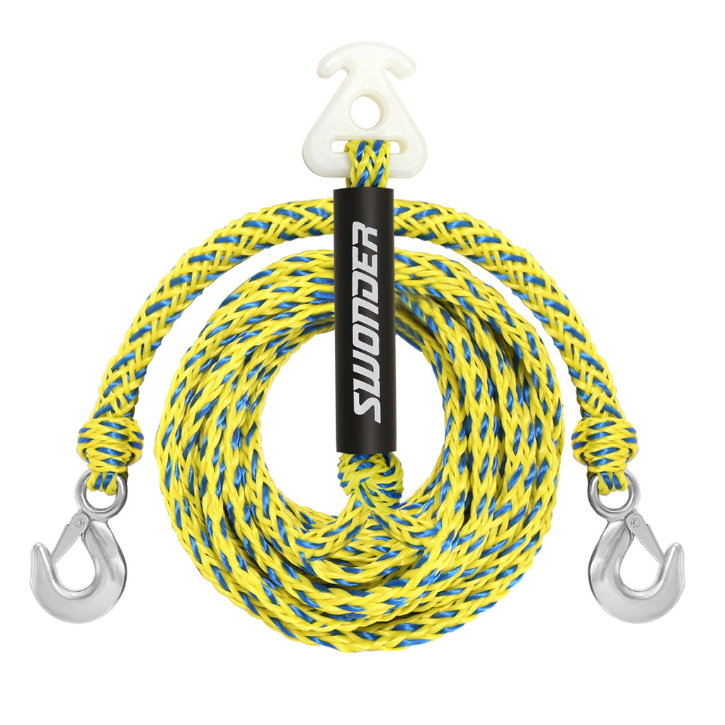 Dolibest 16ft Boat Tow Harness Boat Tow Ropes, Easy Connection w/ 3 Large  Stainless Steel Hooks for Tow 1-4 Rider Towable Tube